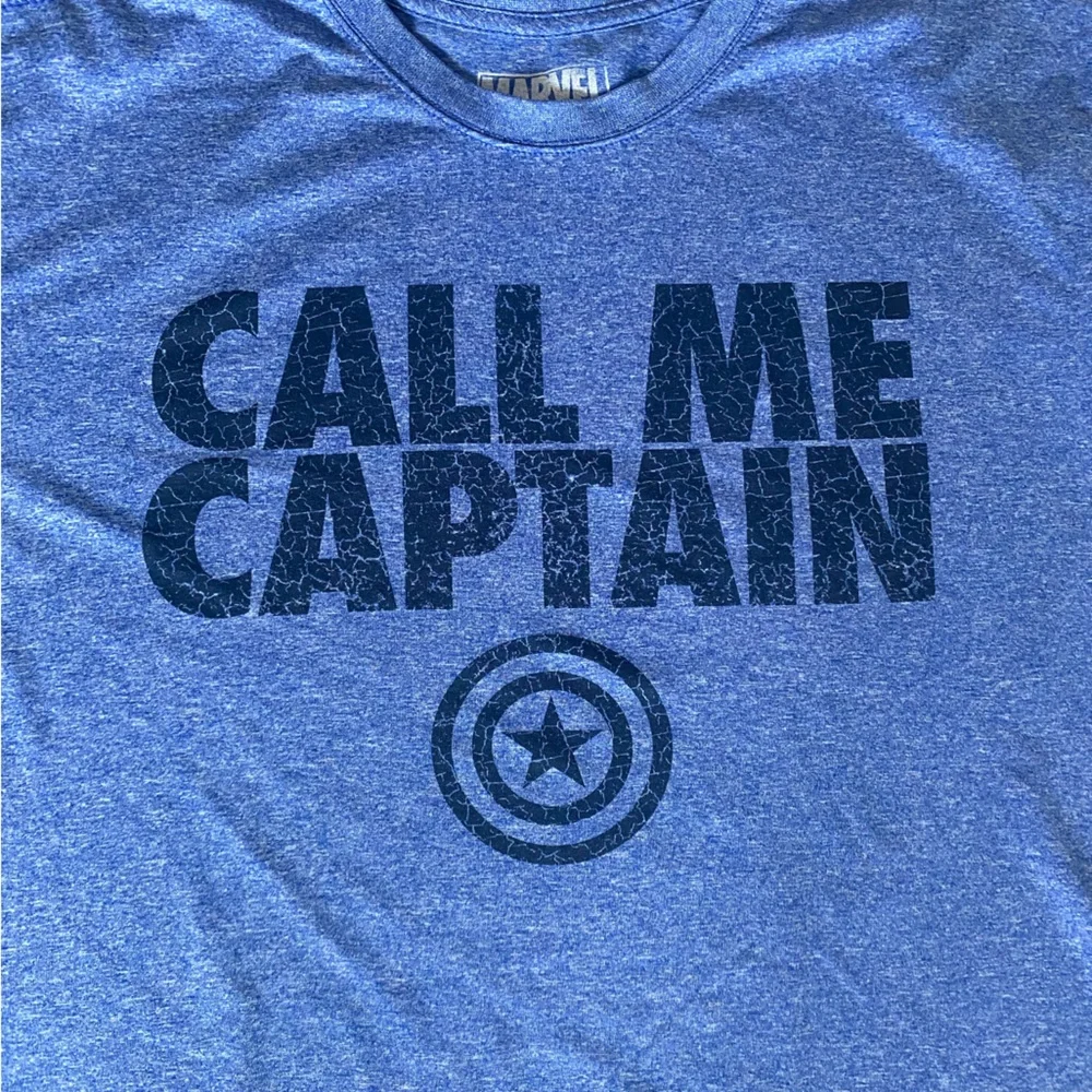 Marvel Captain America Blue Mens short Sleeve T shirt Size Large - Picture 3 of 4
